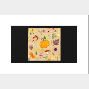 Pumpkin patch pattern Posters and Art